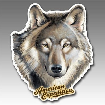 Car Magnet Gray Wolf