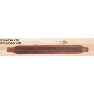 Brown Leather Long Taper Sling with Basketweave Embossing an