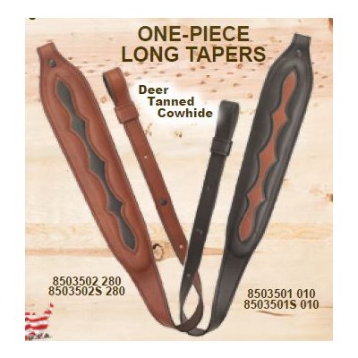 Rust Deer Tanned Cowhide Leather One-Piece Sling with Black