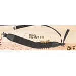 Black Elastic Lite Weight Rifle Shell Sling with Leather Tab