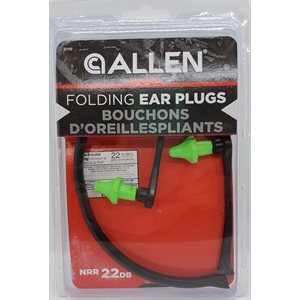 EAR PLUGS-FOLDING, BANDED ORANGE