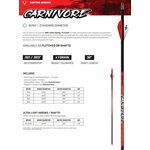 CARNIVORE FLETCHED ARROWS- .001'' 6 PACK- 300