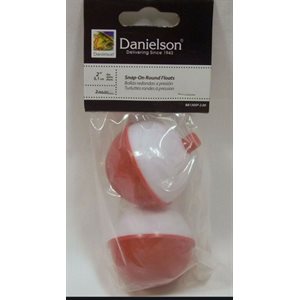 FLOAT SNAP-ON RED / WHT 2" 2-pk