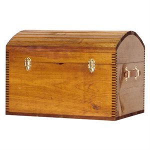 Camel Back Trunk with Lift-out Tray and Leather Handles