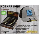 COB Cap Light, very bright 150 Lumens, Black in 12 ct. displ