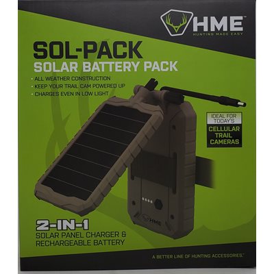 HME SOLAR POWER PANEL - 1,000 MAH / 10FT INSULATED METAL CAB