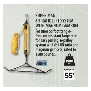 SUPER MAG 6:1 RATIO LIFT SYSTEM 1500LB W / MAG GAMBREL