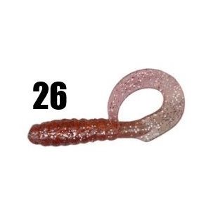"4"" Curly Tail RED GLITTER"