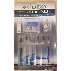 Muzzy 90 Grain 4-Blade 1" Cut (6 pack)