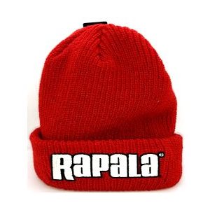 Classic Ribbed Cuffed Knit Beanie - Red