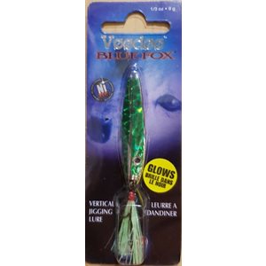 Voodoo Spoon 2"Nickel Plated / Green Prism Tape