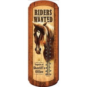 Tin Thermometer - Riders Wanted