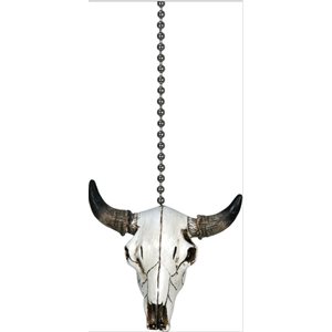 Ceiling Fan Pull - Steer Skull