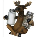 Salt and Pepper Shakers - Moose Holding