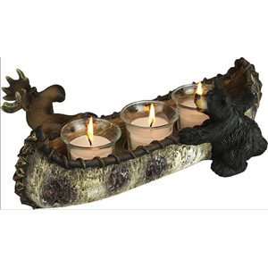 Candle Holder - Bear and Moose