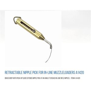 Nipple Pick - In-Line Retractable (brass) / / / 6 / 48