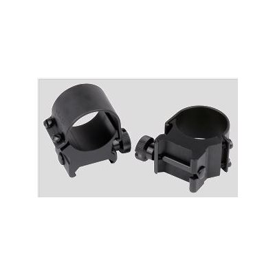 "1"" Ring Detachable Top Mount High Black, Clam"