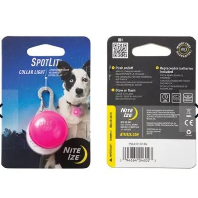 SpotLit® Collar Light - Pink Plastic