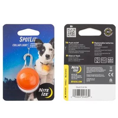 SpotLit® Collar Light - Orange Plastic