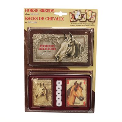 Playing Cards and Dice in Tin - Horse Cards