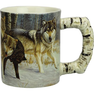 Ceramic Mug 3D 15oz - Wolf Scene
