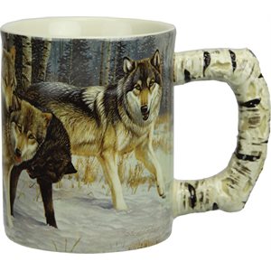 Ceramic Mug 3D 15oz - Wolf Scene
